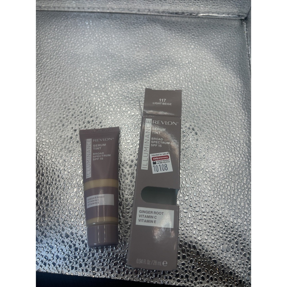 Revlon Illuminance Tinted Serum, Triple Hyaluronic Acid, SPF 15, 117 Light Beige